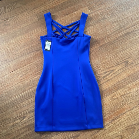 Cobalt Blue Cocktail Dress by Guess - Picture 3 of 7